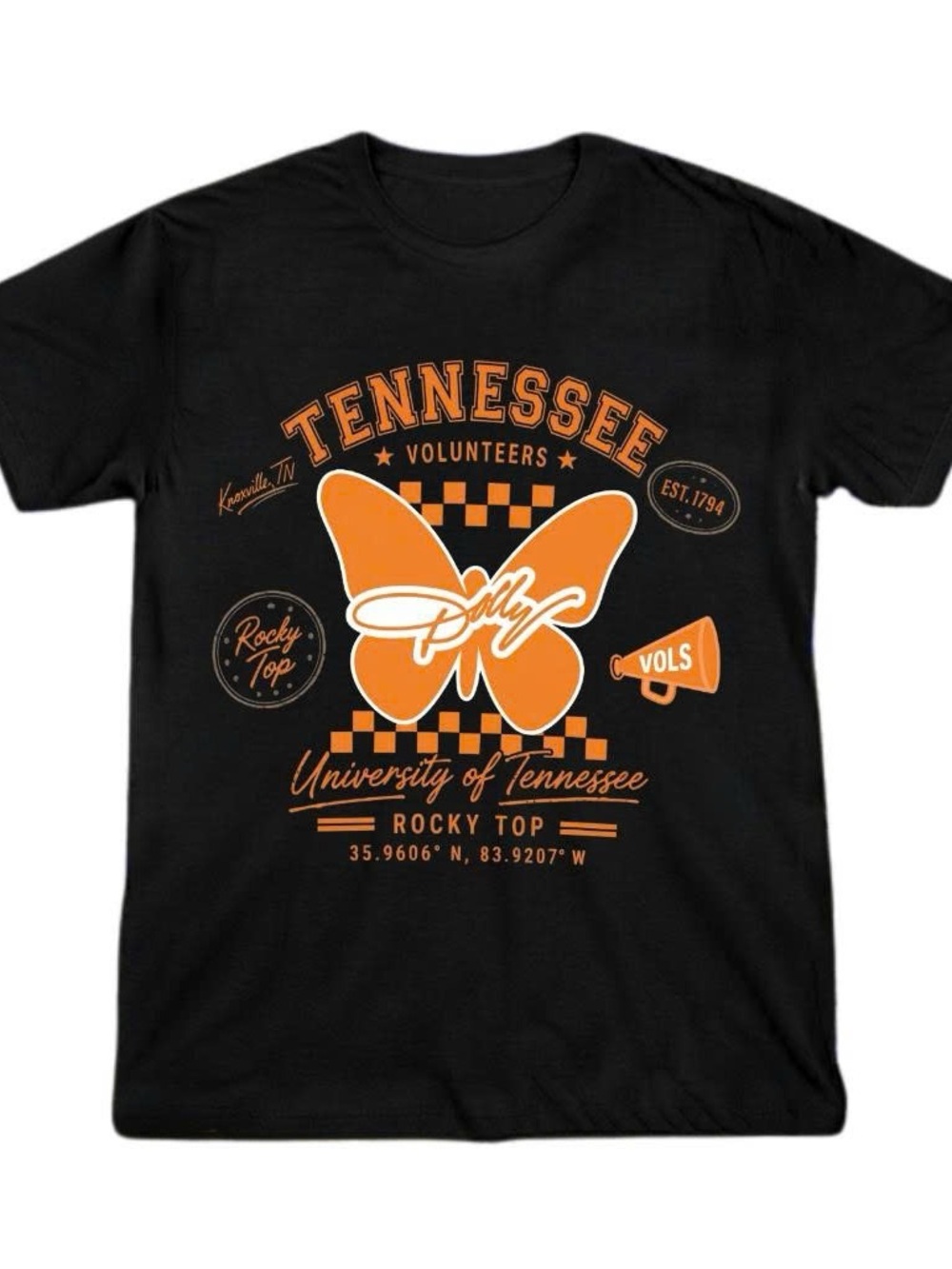 Gildan Shirt Tennessee Volunteers Dolly Butterfly Graphic Tee